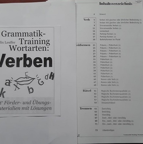 Verben grammatik kartei - verben,