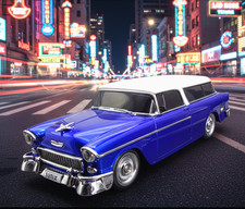 Retro Bluetooth Lautsprecher im 50er Jahre US-Kombi-Design LED-Licht Cuba Styl-B