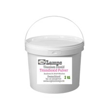 2 KG Titandioxid  PE-DeckelEimer Weißpigment Weißmacher Profi Qualität