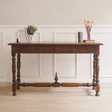 Gründerzeit Schreib- Esstisch antik Massiv Landhaus Tisch Vintage Eiche Tisch