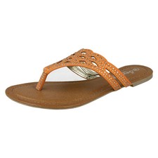 Damen Savannah Juwelenbesetzt Zehenstegsandalen