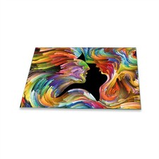 Herdabdeckplatten Ceranfeld Spritzschutz Glasplatte 80x52 Deko Abstrakt Bunt