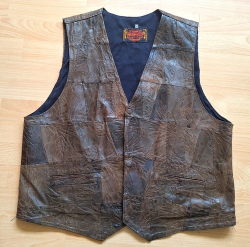 Vintage herren leder - herren, weste
