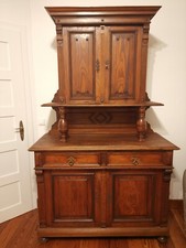 Wunderschönes antikes Buffet Anrichte Schrank Vitrine Holz