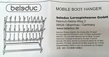 Beleduc fahrbarer Stiefelwagen Schuhwagen für 30 Paar Schuhe, silber-grau