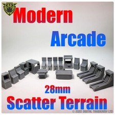 Modern Arcade Machine Scatter Pack. Flipper, Skee Ball, Airhockey, Pac Man 28mm