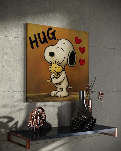 Snoopy woodstock leinwand - snoopy,