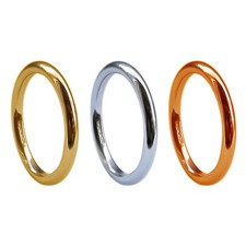 2mm 9ct gelb - 2mm, weiß