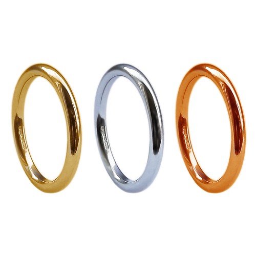 2mm 18ct gold rund - gold,