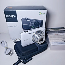 Sony Cybershot DSC-WX80 Digitalkamera Weiß KOMPLETT MIT ALLEM mit Speicher