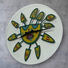 original Karlsson Wanduhr / funktionsfähig Glas Retro Abstraktes Design Vintage