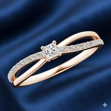 Gold Verlobungsring Prinzessin