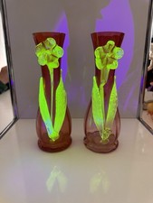 2 X Antike Vasen, Uran Vasen, Kralik? Lötz? Jugendstil vasen