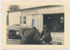 Foto Kaserne Baumholder Wehrmacht, Werkstatt, Mechaniker 2.WK (5709a)