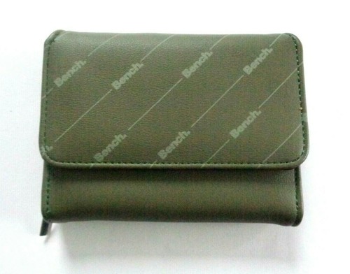 Geldbörse 10 cm oliv - geldbörse,