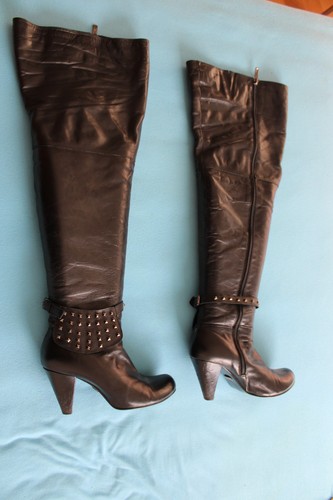 Damen stiefel overknee - overknee, leder