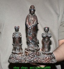 10.2''Old Bronze Gilt Tongzi