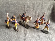 alte Massesoldaten 7 Friderizianer für Lineol und Elastolin Figuren