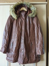 MADDOX Lederjacke wattiert, Gr. 50, Echt Leder, abnehmbar. Kapuze + Kunstfell 