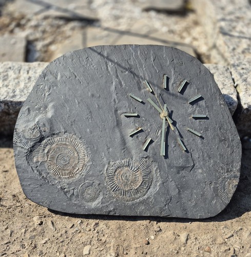 Schieferplatten wanduhr - wanduhr, /