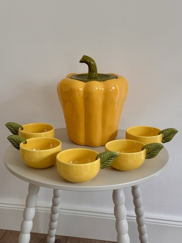 Vintage paprika keramik set - vintage,