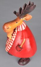 dekorativer Deko-Elch Weihnachts-Elch Rudolph Red Nose Reindeer Metall bemalt