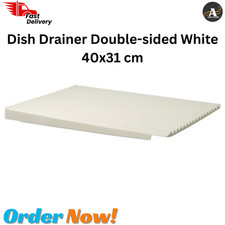 IKEA RINNIG Abtropfschale doppelseitige Ablage Spüle Trockenbrett grün weiß 40x31cm