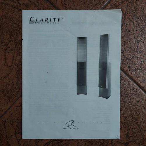 Original martin logan clarity - martin,