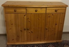 Kommode Kiefer massiv (3 Schubladen, 2 Böden)