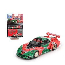 MAZDA RX-7 LB Silhouette 787B  - green / orange - MiJo - Mini GT 1:64