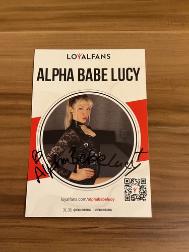 Alpha babe lucy autogrammkarte - babe,lucy,