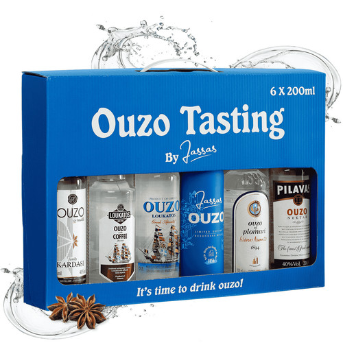 Ouzo tasting jassas 6x - ouzo,