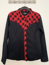 Rock Rebel Hemd rot-schwarz