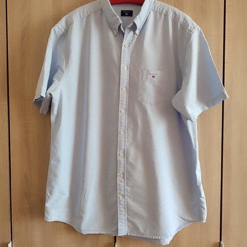 Men gant shirt blue - men, cotton