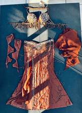 Hochwertiges BAUCHTANZ-KOSTÜM kupfer braun, Auftrittskostüm, neuwertig OP 750 €