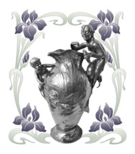 Art Nouveau WMF №137A Albert Mayer Mythologie Wassermann & Junge Jugendstilvase