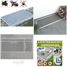 Lichtschachtabdeckung Alu Kellerschachtabdeckung Laubschutz  1,15x0,50 m NEU OVP