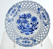 SAMMELTELLER / WANDTELLER - HUTSCHENREUTER ZWIEBELMUSTER - DURCHBRUCHTELLER