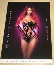 Micaela Schäfer Orig. signierte Autogrammkarte Autogramm Karte Model Venus 2022