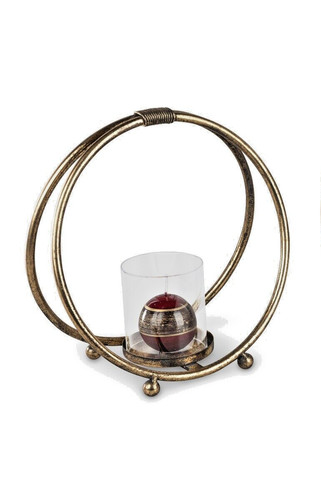 Windlicht metall antik gold - windlicht, antik-gold