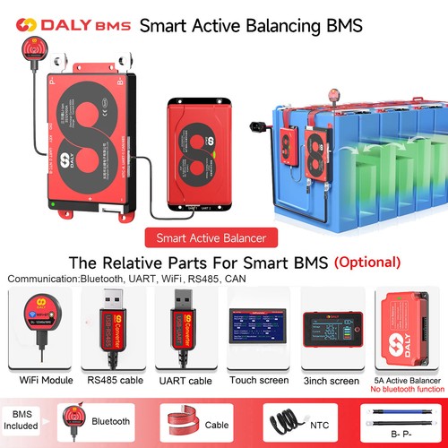 Daly smart bms 12v 8s - bms, 12v/8s