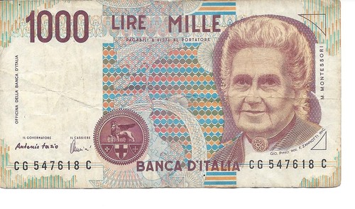 Geldschein banknote italien - geldschein,