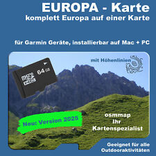 EUROPA Karte Topo Höhenlinien