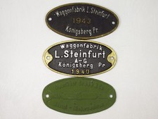 Original Waggonschild - 3 Stück