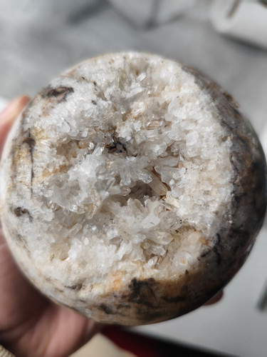 Xxl bergkristall kugel mit - bergkristall,