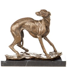 Bronze Skulptur Windhund nach