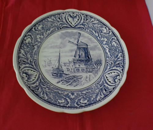 Keramik wandteller blau weiß - keramik-wandteller, blau-weiß