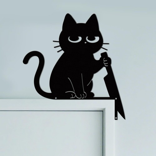 Türrahmen deko katze metall - deko,