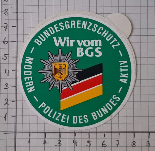 Aufkleber bgs polizei - "bgs, des