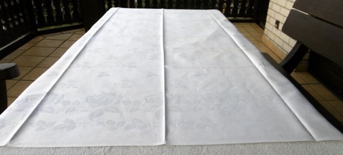 Alte damast tischdecke weiß - alte,